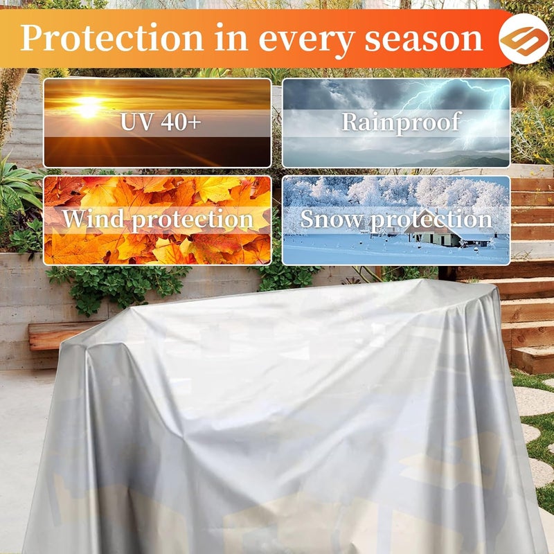 DSWCKNVK Jumbo Machine Cover Breathable Tool Covers,Machine Cover to Prevent Equipment Rust,Water Proof Dust-Proof Tear Resistant Silver (72*112,Black) - Image 5
